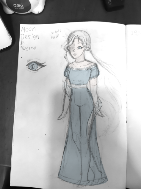 Mun first design coloured trad sketch