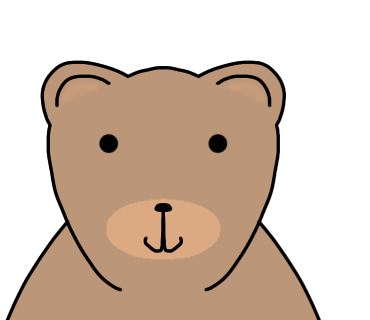 くまのイラストを描きました！