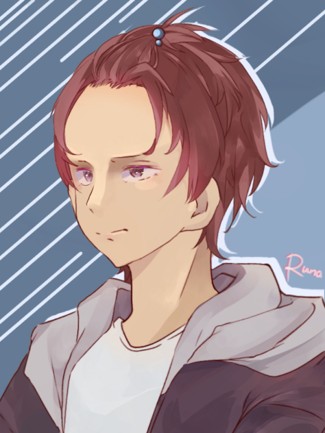 うちのダディ（若い時）描いた！