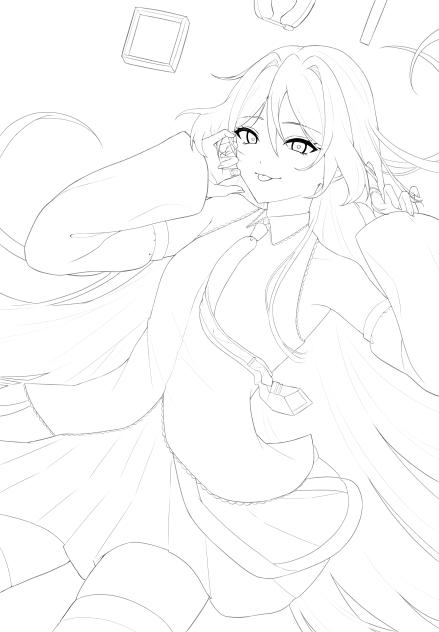 初音ミク　線画