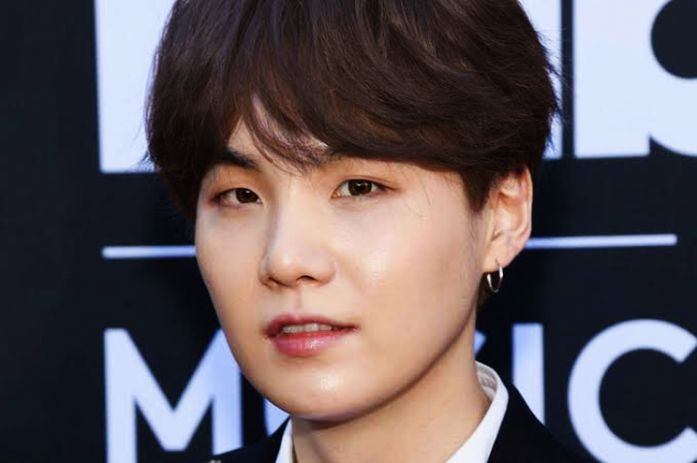 BTS Suga with brown hair