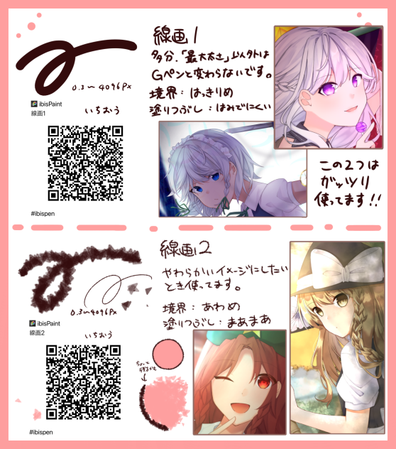 使ってる線画ペン(質問返答)