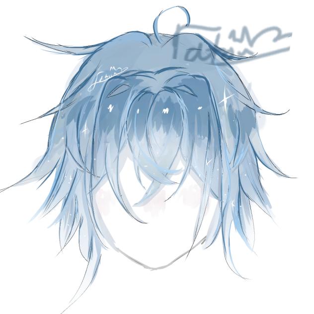 Hair rendering 🩵 - ibisPaint
