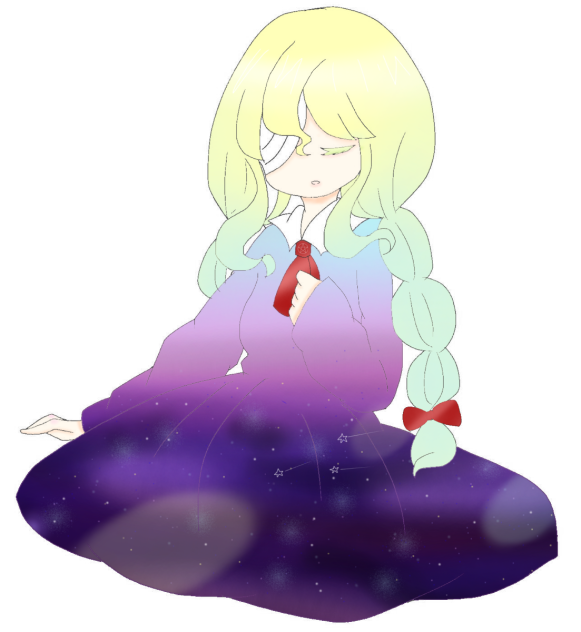 妖精が‥宇宙塗りで変に…