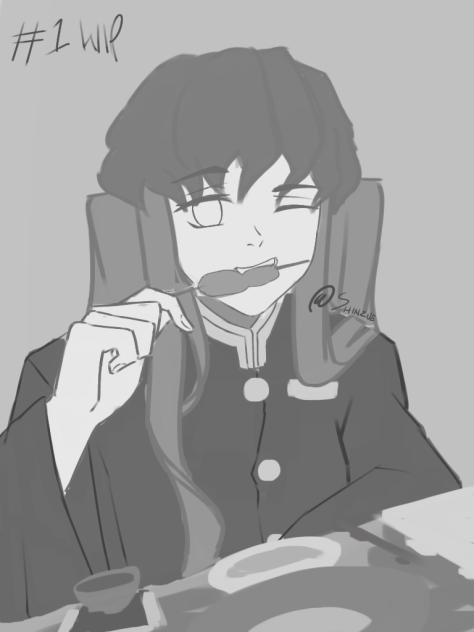 Eating Muichiro