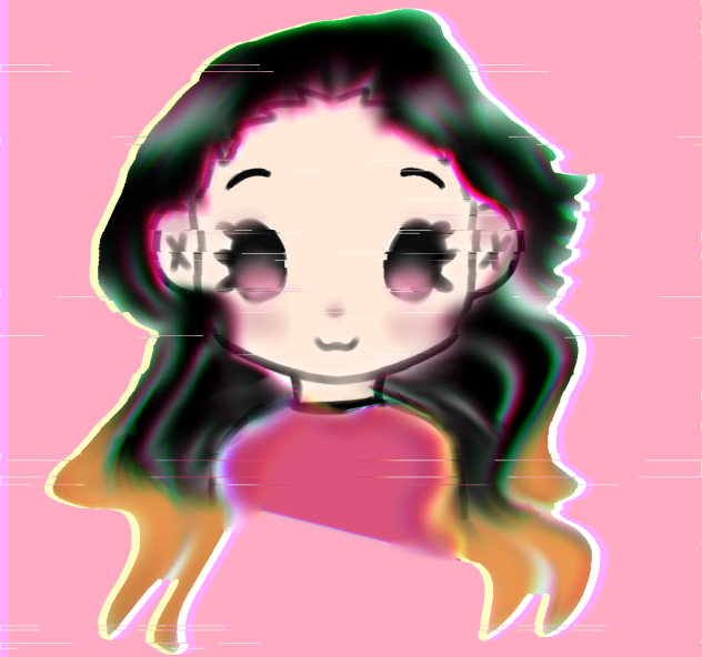 Nezuko Kamado glitch art