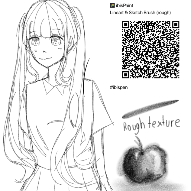 Lineart Sketch Brush ibisPaint