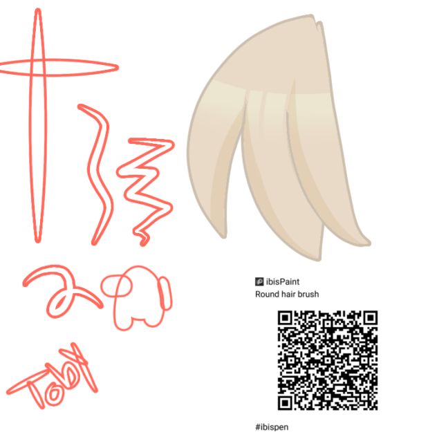 Round hair brush (or pen) ibisPaint