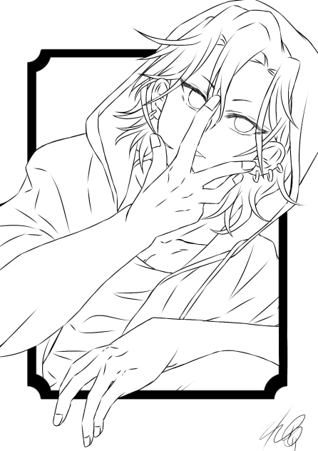 宇髄天元　線画