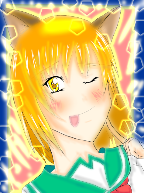 きつねの擬人化！