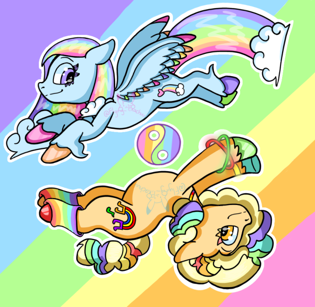 Rainbow Besties!! 🌈✨ (shaded)