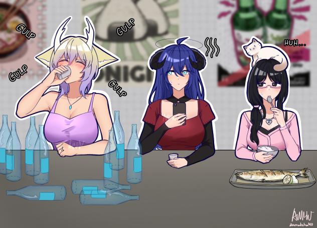 Eating with friends