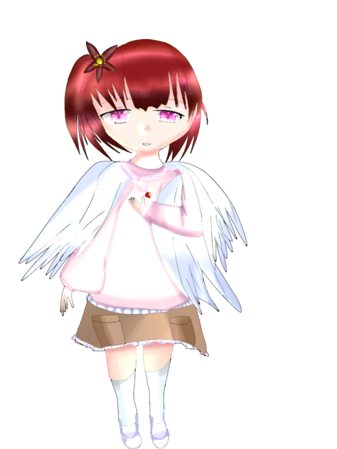 クロユリの花と少女