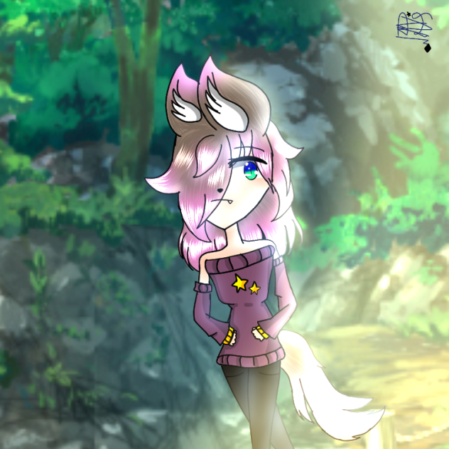 Cool Kat as a wolf