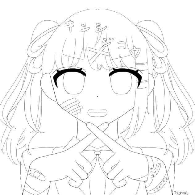 キンシジコウ‼️（線画）