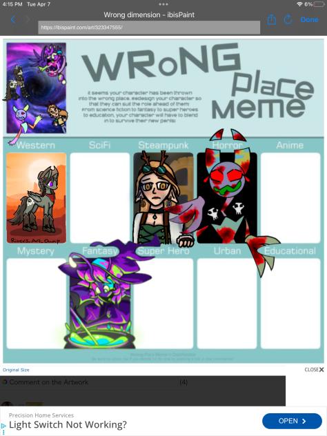 Wrong place meme collab