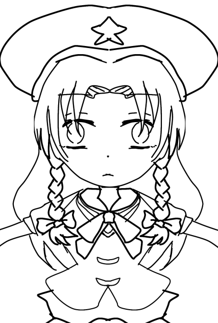 紅　美鈴線画
