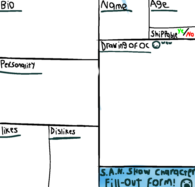 SAN Show character fill out form!