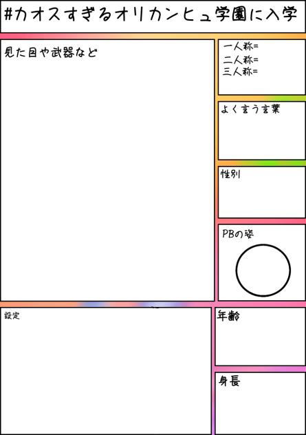 初投稿キャラボ()