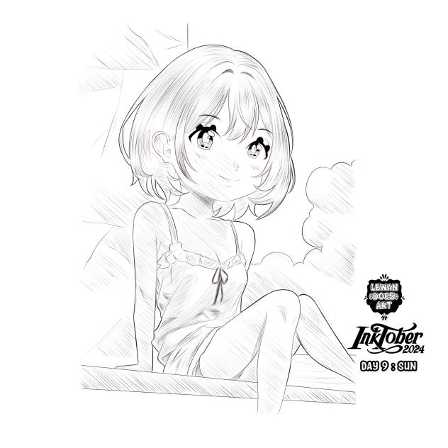 INKTOBER 2024 DAY 9 SUN