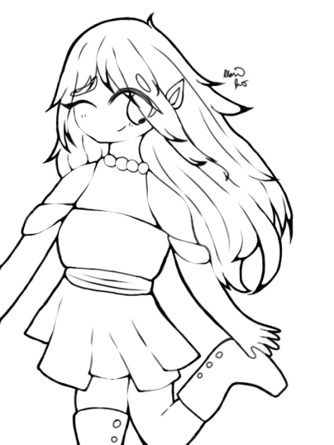 Little Elf 🧝‍♂️ Lineart