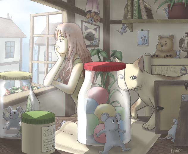 Morning light and 10 rats