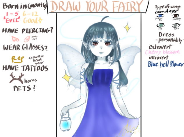 Draw your own fairy based on you🩵