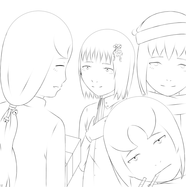 Merry Christmas lineart