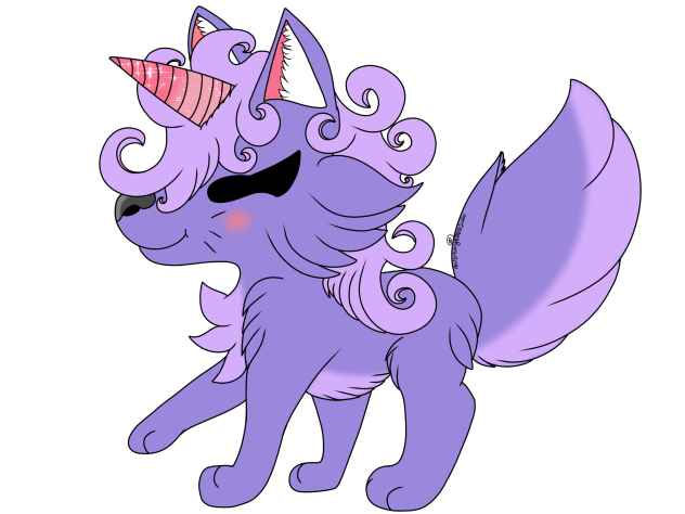 Purple Unicorn Cat