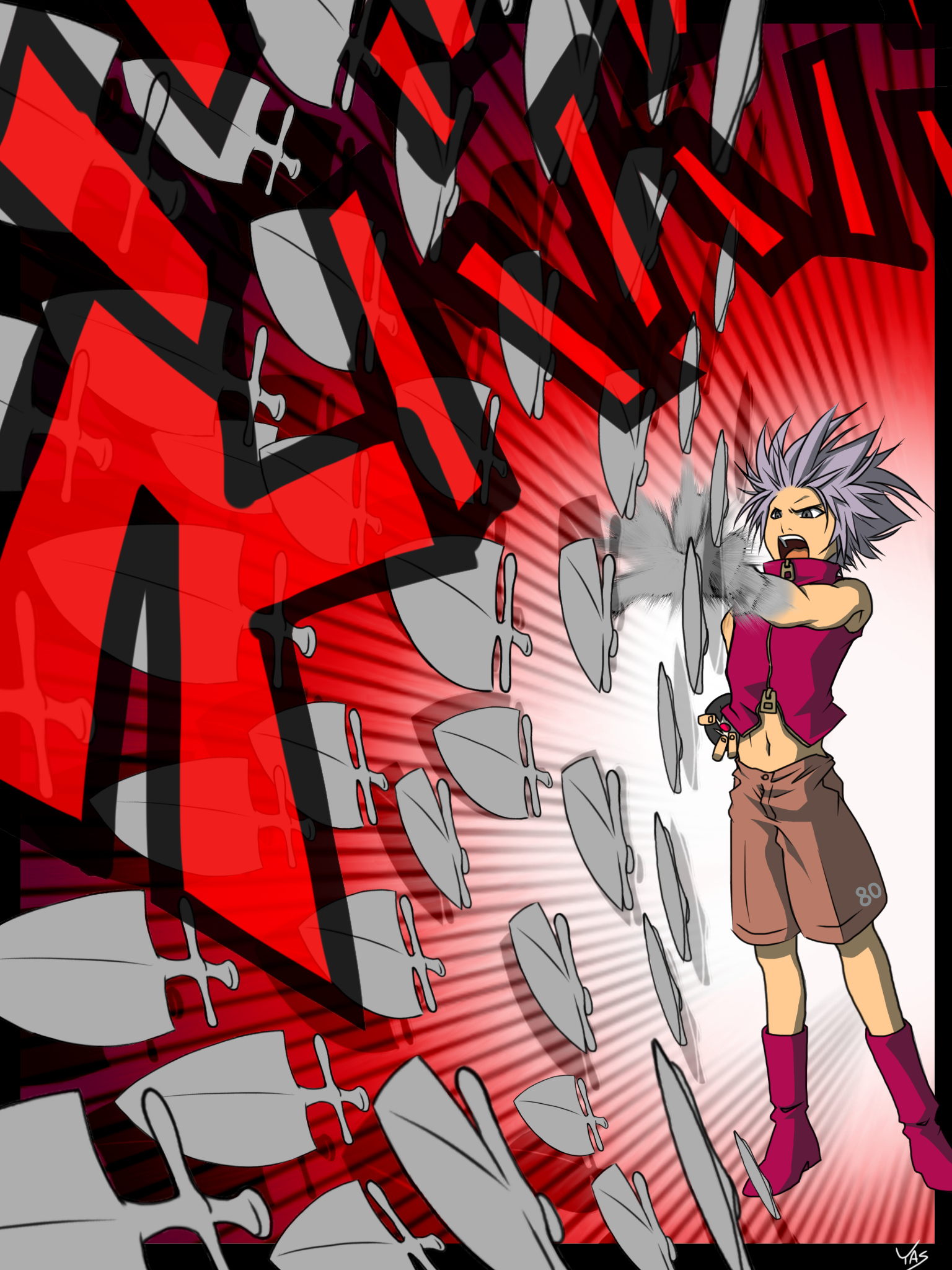 アスファルゴリラ戦でのhgの攻撃 Ibispaint