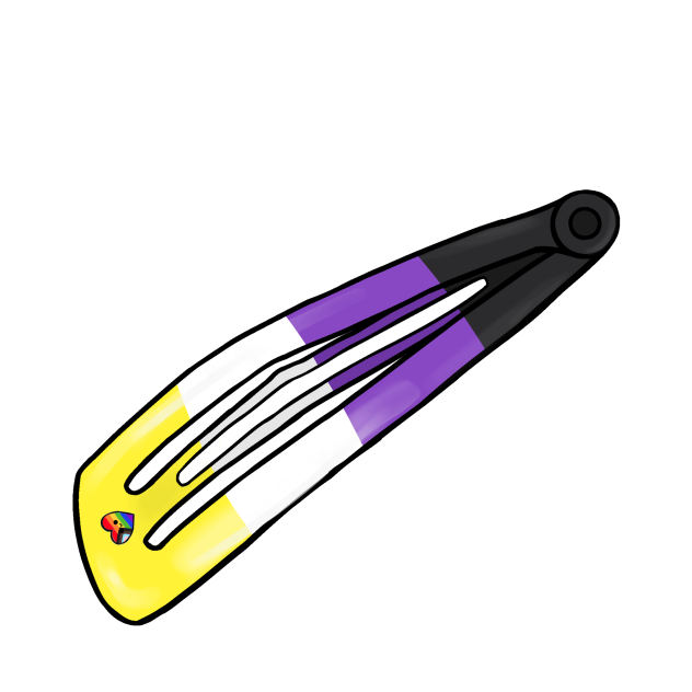 Pride Flag Barrette - Non Binary - ibisPaint