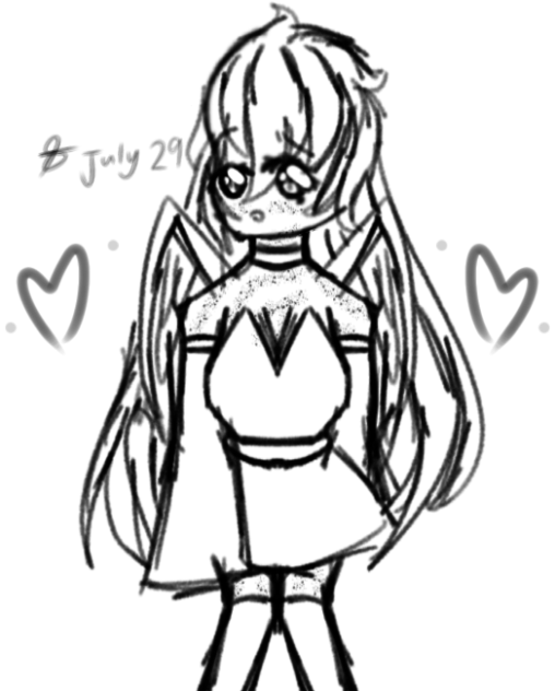 A Beautiful Angel with no halo sketch