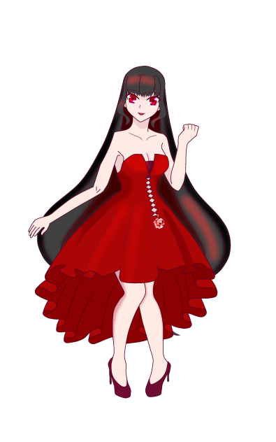 赤いドレス - ibisPaint