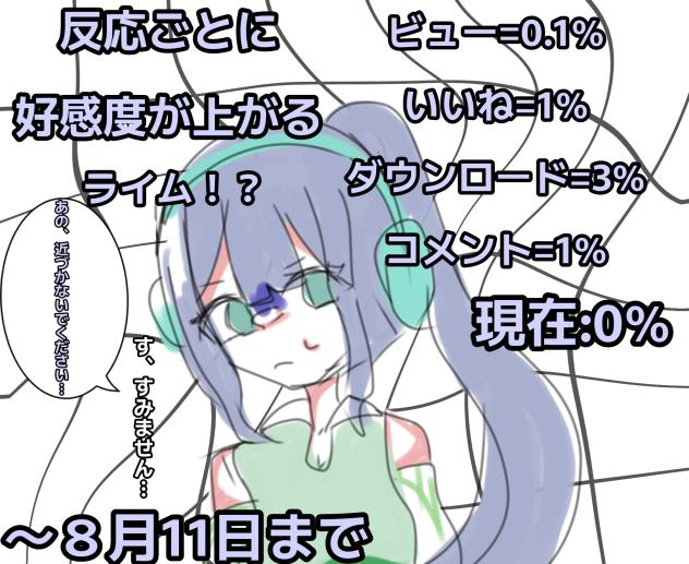 反応ごとに好感度が上がるライム！