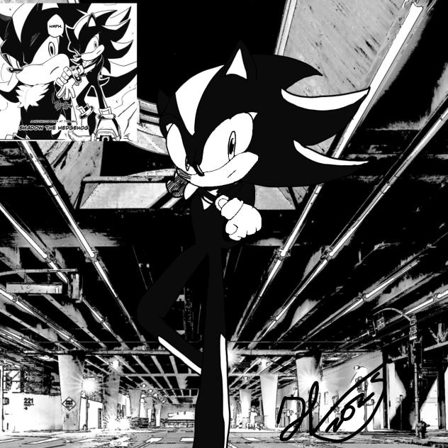 shadow the hedgehog mangá style