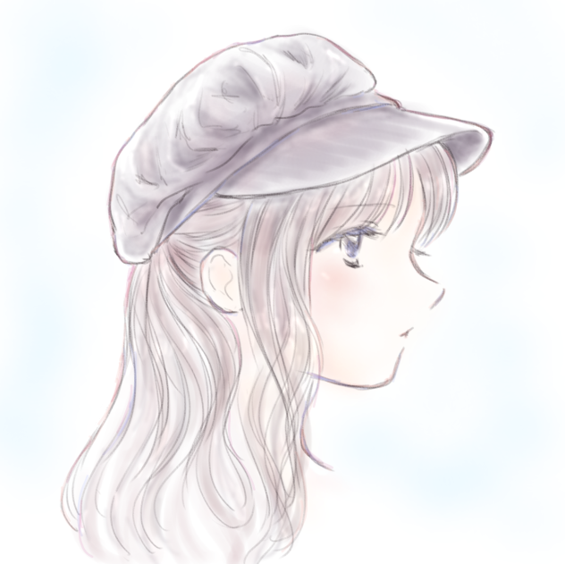 キャスケット女子。