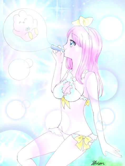栞鳳さんの線画を塗らせていただきました！