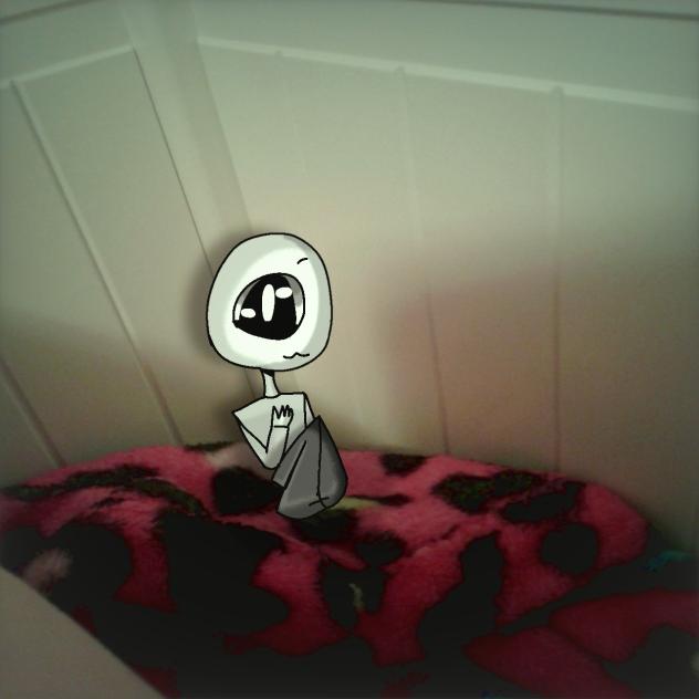 in the corner of my bed, i found this..