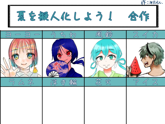 夏を擬人化しよう！合作