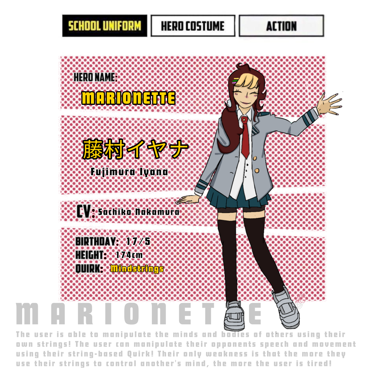MHA OC CHARACTER SHEET - ibisPaint