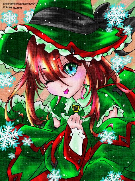 星川様の素敵神線画クリスマスバージョン🎄