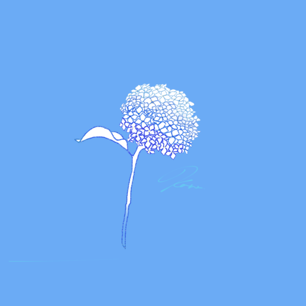 色褪 白抜き