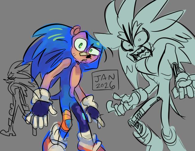 Sonic and Silver doodle