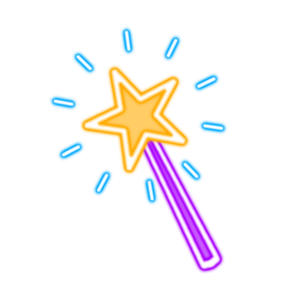 Magic wand neon sign2
