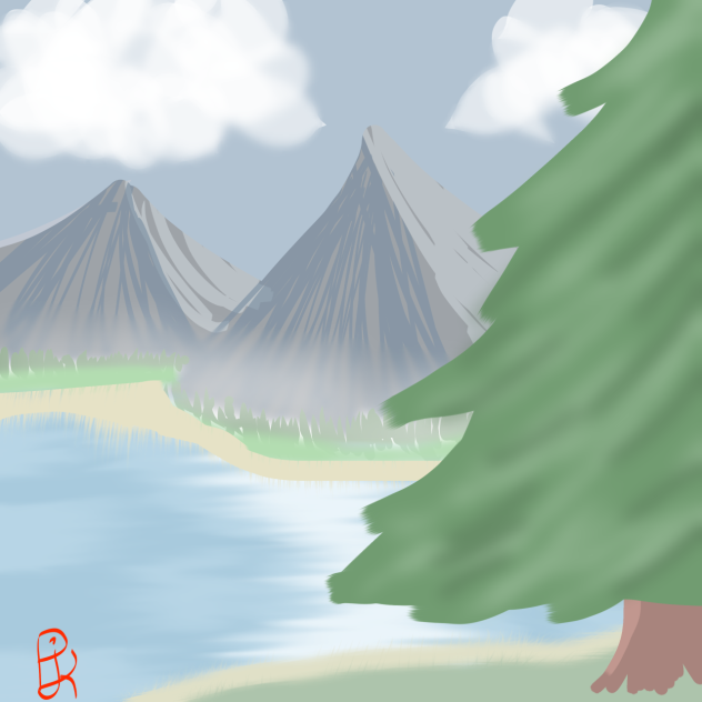 Bob Ross Inspired Painting