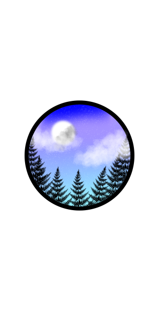 moon at the forest - ibisPaint