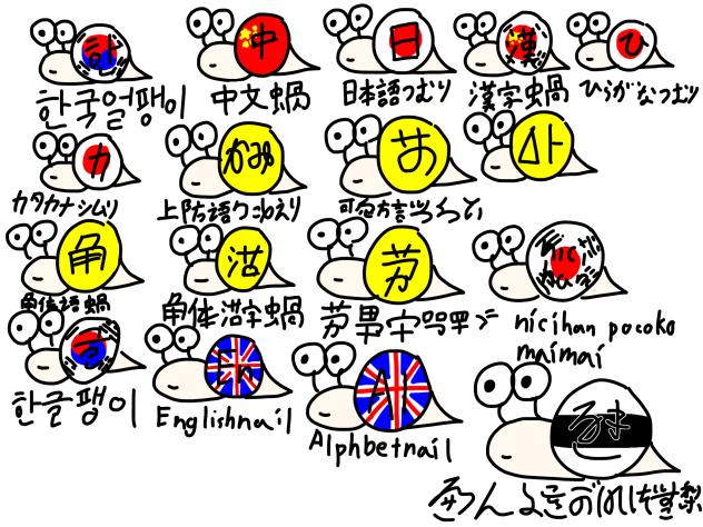 色んな言語と文字つむり詰め合わセット