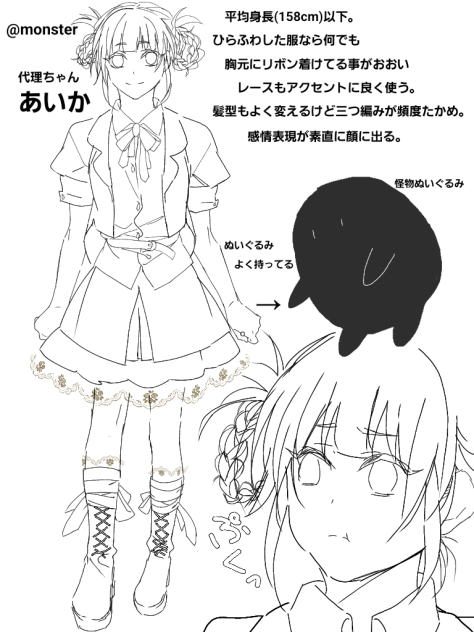 代理ちゃん 線画のみ