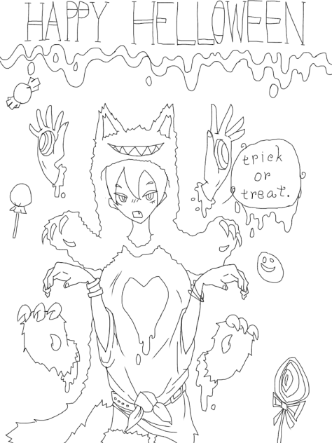 HAPPYHELLOWEEN【塗り絵】