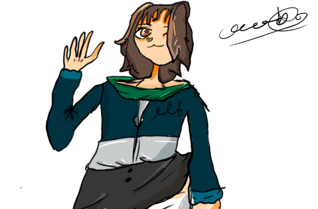 Girl waving at you